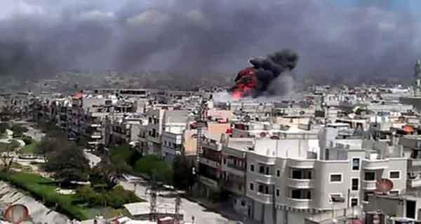 15 شهيدًا في هجمات بالبراميل المتفجرة للطيران الحربي السوري