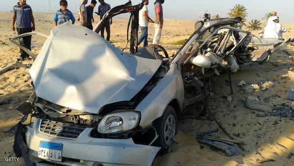 مقتل سيدة وطفلها في تفجير سيارة مفخخة برفح