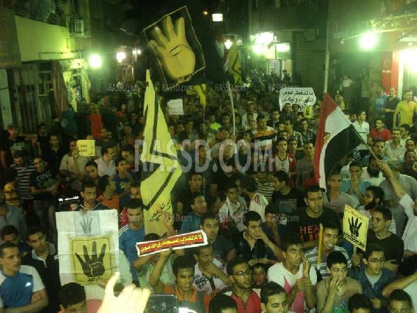 بالصور ..مسيرة  رافضة للانقلاب تهز شوارع الحوامدية