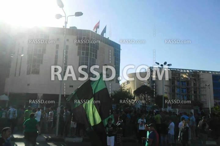 وصول مسيرة التراس النادى المصري الى مديرية أمن بورسعيد