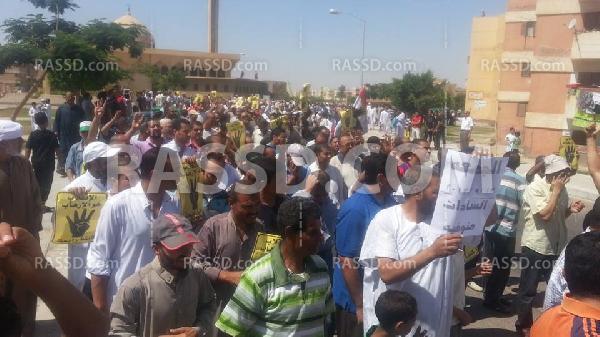 الآلاف يتظاهرون في المنوفية  في جمعة الوفاء لدماء الشهداء