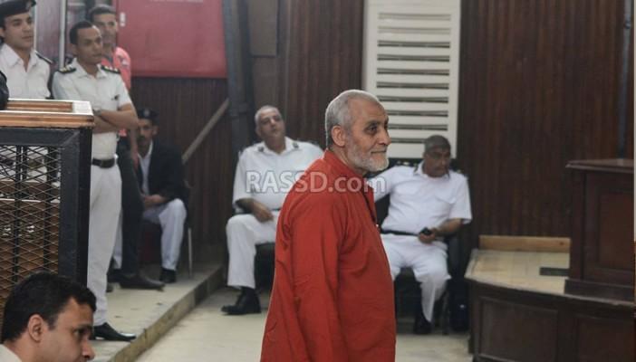 تأجيل محاكمة مرشد الإخوان و104 آخرين في أحداث الإسماعيلية لـ25 أكتوبر