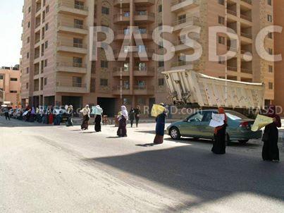 سلسلة بشرية لطلاب ضد الانقلاب ببورسعيد