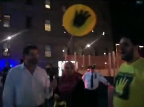 فيديو | شقيق شوبير يقود المظاهرات المناهضة للسيسي بأمريكا