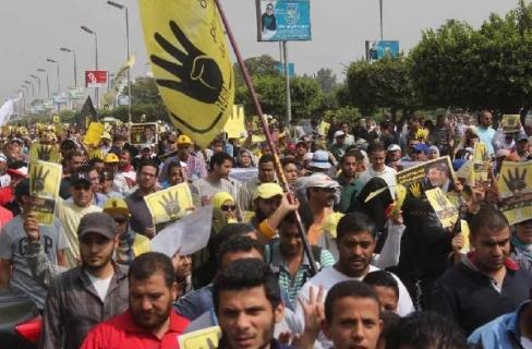 مسيرة مناهضة للانقلاب في الجمالية بمحافظة الدقهلية