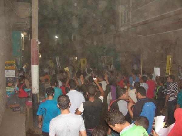 مسيرة لأهالي سنورس بالفيوم ضد اعتقال بنتين وطالب