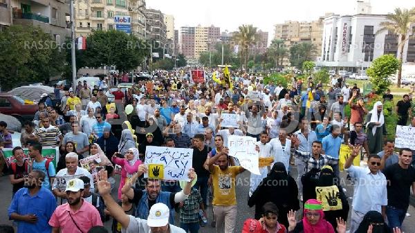 مسيرة المطرية تنضم إلى مسيرات عين شمس و المرج لرفض الانقلاب
