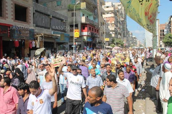 الآلاف يتظاهرون غرب الإسكندرية لرفض الانقلاب