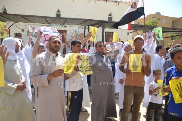 بالصور..وقفة مناهضة للانقلاب بالوادى الجديد