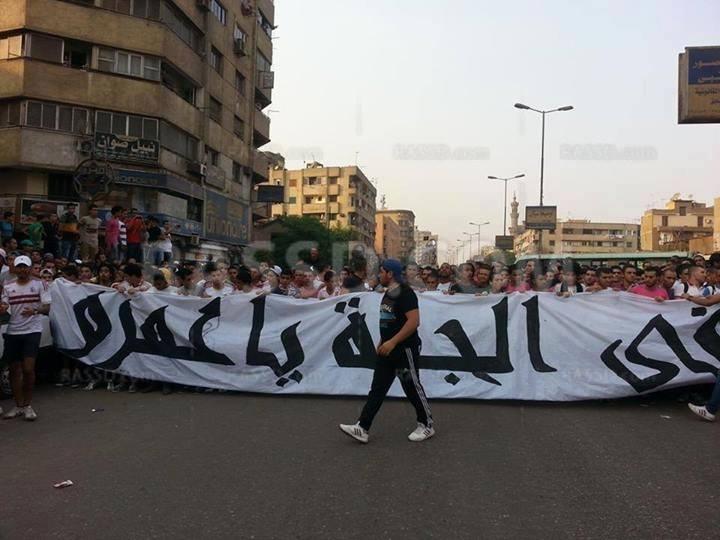 فيديو..”شمس الحرية “تشعل تظاهرة الألتراس غضباً لمقتل زميلهم