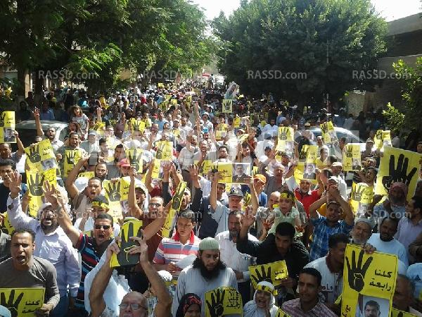 مسيرات حاشدة لرافضي الانقلاب بحلوان وحدائق حلوان