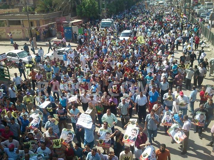 مسيرة حاشدة لرافضي الانقلاب بمسطرد