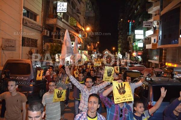 مسيرات حاشدة بالمنصورة لرفض الانقلاب