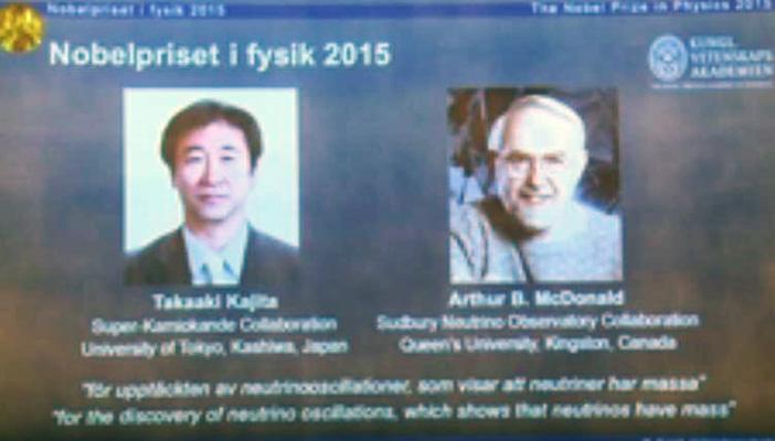 بالفيديو.. ياباني وكندي يحصلان على جائزة نوبل للفيزياء عام 2015