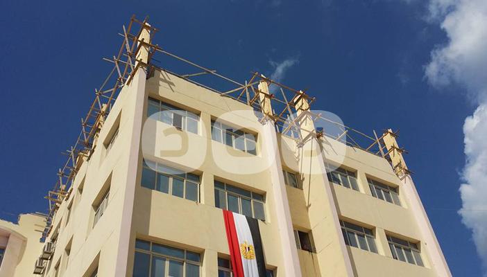 أعمال البناء تعيق العملية التعليمية بجامعة الفيوم