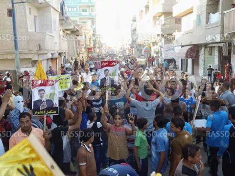 مسيرة حاشدة بـ”حوش عيسي” تنديدًا بحكم العسكر