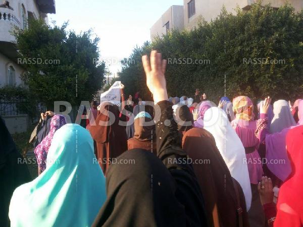 مسيرة حاشدة في دمياط تنديدًا بالانقلاب العسكري