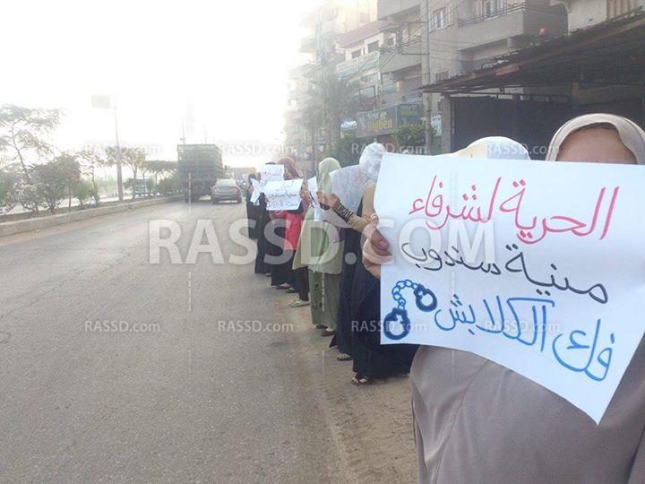 سلسلة بمنية سندوب بالدقهلية ردا على اقتحام أمن الانقلاب للقرية