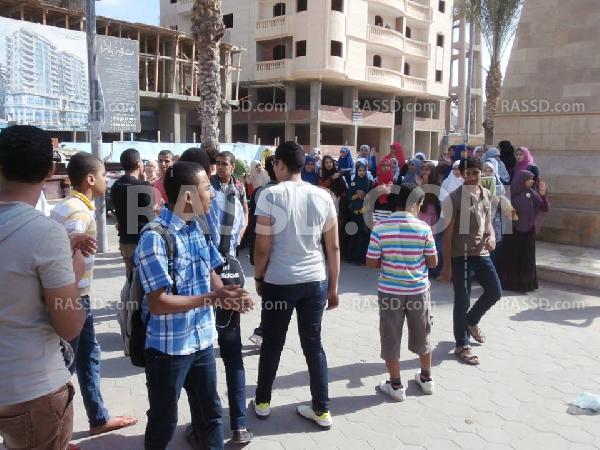 وقفة لطلاب دمياط ضد الانقلاب بالمعلمين