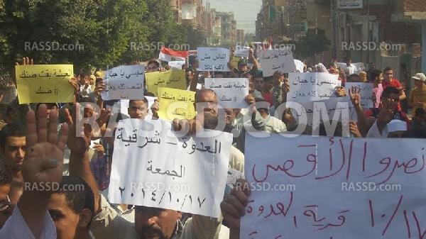 مسيرة بمسقط رأس مرسى بجمعة “انصروا الأقصى”