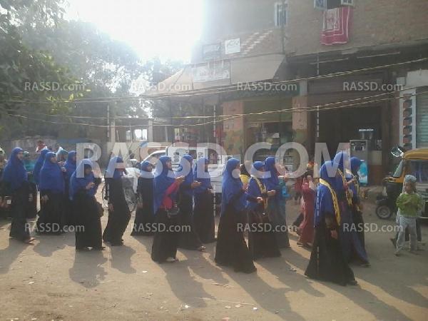 مسيرة لحرائر الإبراهيمية بالشرقية تنديدا بالانقلاب