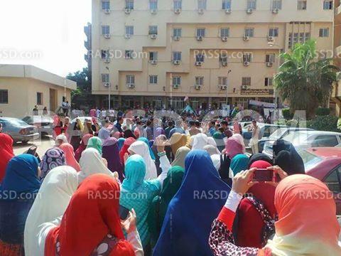 طلاب جامعة المنوفية ينددون بالانقلاب العسكري