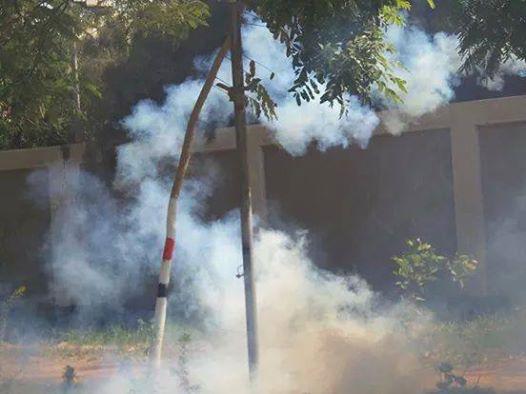 أمن الانقلاب يعتدي على تظاهرة بجامعة المنيا