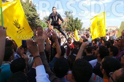 تظاهرة حاشدة لطلبة الأزهر بتفهمنا الأشراف بالدقهلية