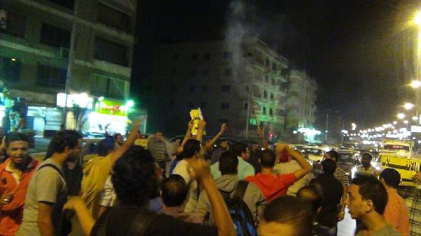 “المقطم” تتظاهر تنديدًا بالانقلاب العسكري