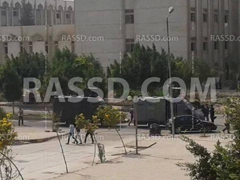 أمن الانقلاب يقتحم جامعة الأزهر بمدينة نصر