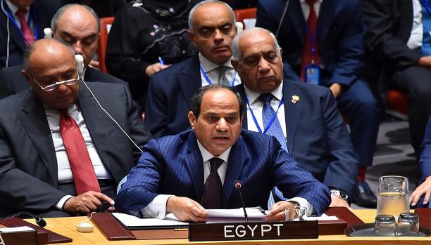 السيسي يطالب الفلسطينيين بعدم اتخاذ أى إجراء ضد إسرائيل في مجلس الأمن