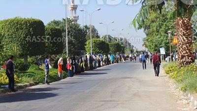 بث مباشر لسلسلة بشرية لطلاب هندسة الاسكندرية ضد الإنقلاب