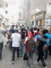 طلاب ثانوي سنورس ينظمون مسيرة ضد العسكر