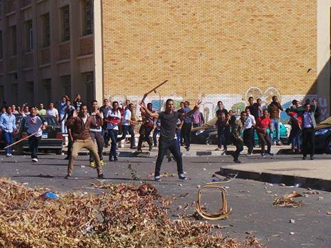 أمن الانقلاب يعتدي علي مسيرة لطلاب الإسكندرية