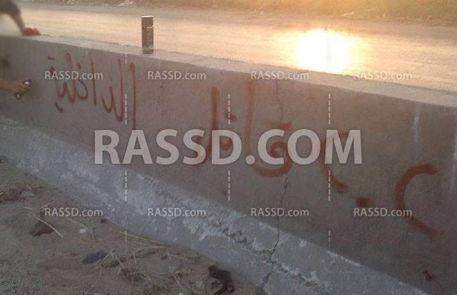 عبارات مناهضة للانقلاب على الطريق السريع بالدقهلية