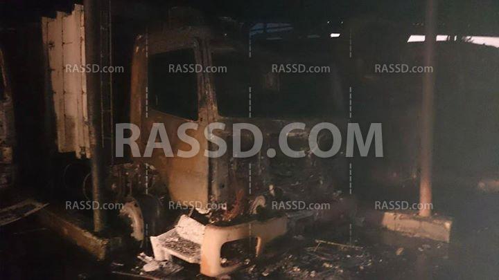 مجهولون يضرمون النيران بموقف مجلس مدينة كفر الدوار