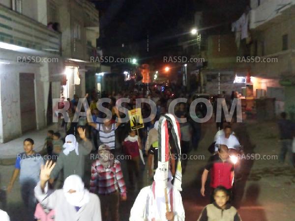 صور| رافضو الانقلاب بـ”حوش عيسى” يطالبون بإسقاط الانقلاب