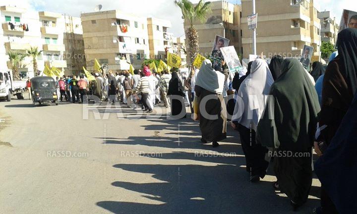 مسيرة “العسكر يبيع سيناء” ببرج العرب صباح اليوم