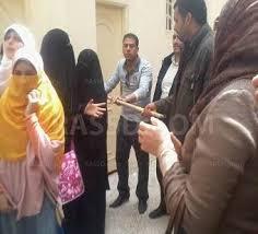 أمن الانقلاب يعتدي على طالبات الأزهر بتفهنا الأشراف