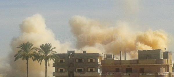 صور| الجيش يفجر 8 منازل لأهالي سيناء