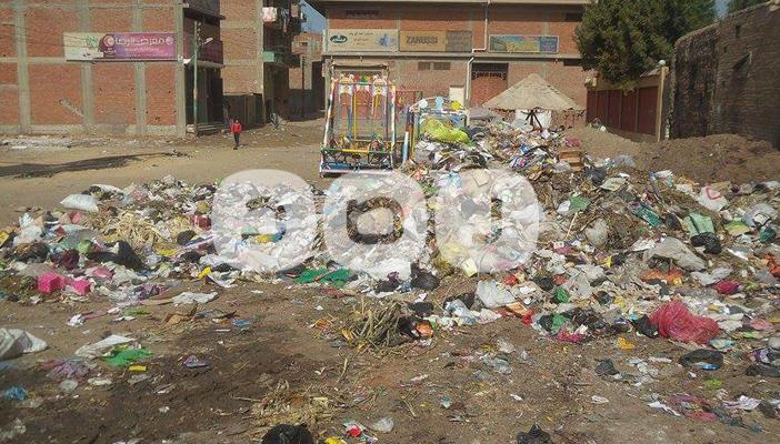 شبح القمامة يسيطر على شوارع المنصورية بالجيزة