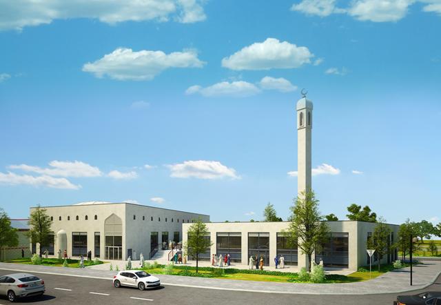 رسم معقوف على جدران مسجد في كوبنهاغن