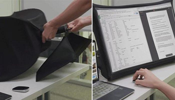 شاشة عرض “SPUD ” تدعم التوسعة ويمكن طيها كالمظلة