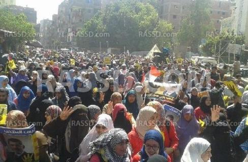 مسيرة بالمطرية بالقاهرة تنديدًا بتهجير أهالي سيناء