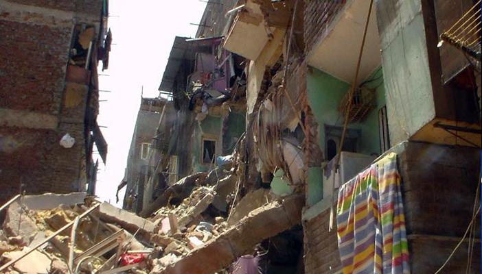 ارتفاع حصيلة المساكن المنهارة بالإسكندرية إلى 26 منزلا