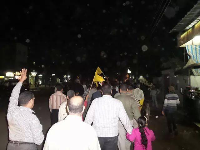 مسيرة ليلية منددة بالانقلاب بدمياط