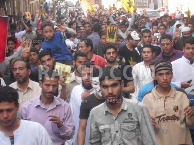 مسيرة حاشدة بأجهور الكبرى بفعالية “نساء مصر خط أحمر”