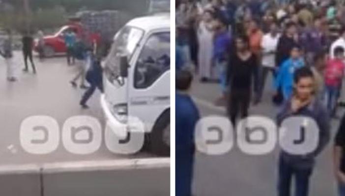 بالفيديو.. أهالي العامرية يقطعون الطريق الصحرواي بسبب انقطاع المياه