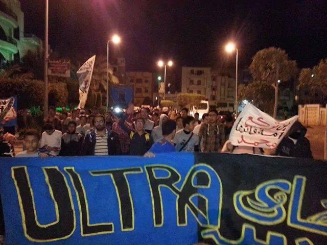 صور| أولتراس نهضاوي يشارك في مسيرة ليلية بدمياط