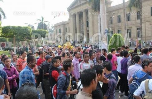 تظاهرة مناهضة للانقلاب بجامعة القاهرة